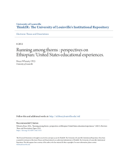 Running among thorns : perspectives on Ethiopian/United