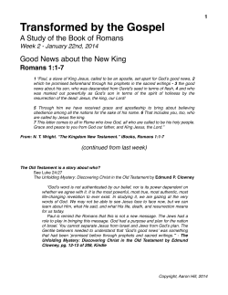 Romans - Week 2 - Handout