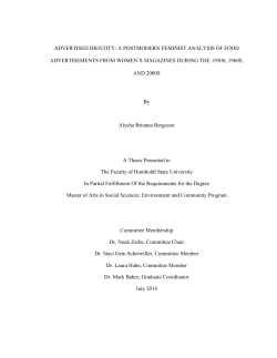 advertised identity: a postmodern feminist analysis of
