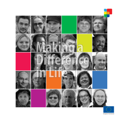 Making a Difference in Life - European Commission