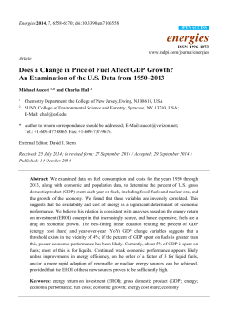 Does a Change in Price of Fuel Affect GDP Growth An Examination
