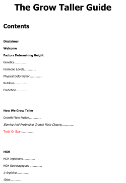 The Grow Taller Guide - Natural Height Growth
