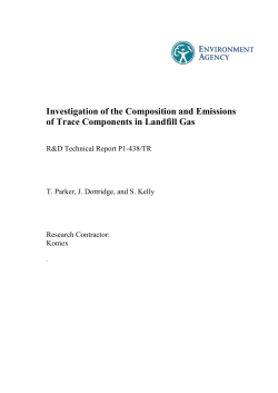 Investigation of the Composition and Emissions of Trace