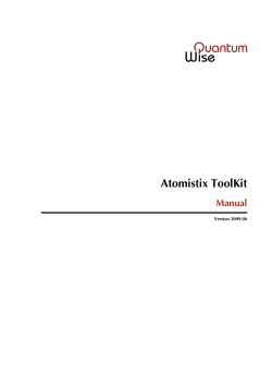 Atomistix ToolKit Manual