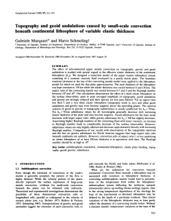 Topography and Geoid Undulations Caused By Small