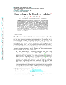 Sieve estimates for biased survival data