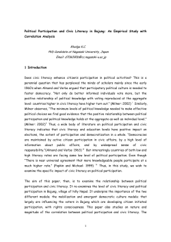 Political Participation and Civic Literacy in Bajung: An Empirical
