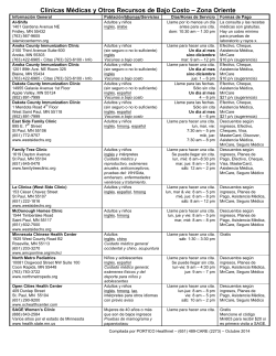 Medical Clinics East Metro Spanish