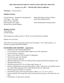 Spectrum Band Draft February Minutes