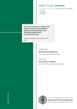 Diskussionspapiere - Walter Eucken Institut