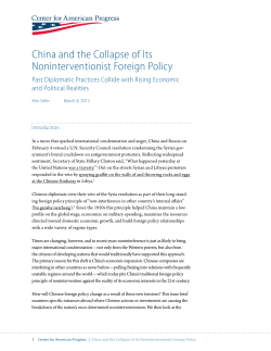 China and the Collapse of Its Noninterventionist Foreign Policy