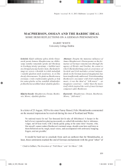 macpherson, ossian and the bardic ideal