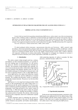 Optimization of the QP Process Parameters for Low Alloyed Steels