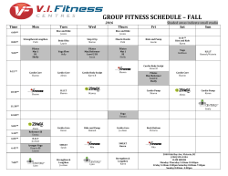 group fitness schedule – fall