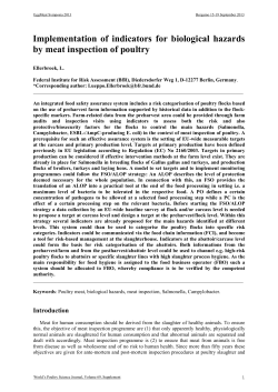 Implementation of indicators for biological hazards by meat