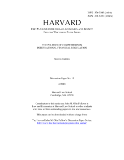 3L Paper Outline - Harvard Law School