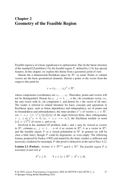 Geometry of the Feasible Region