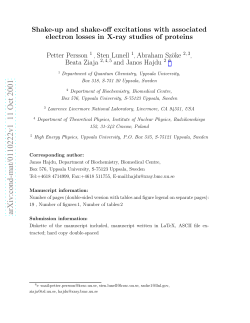 Shake-up and shake-off excitations with associated electron losses