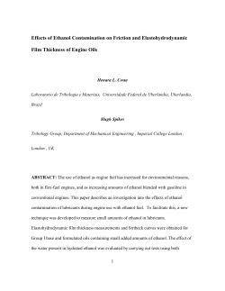 Effects of Ethanol Contamination on Friction and