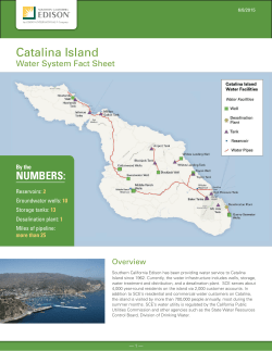 Catalina Water System Fact Sheet in English