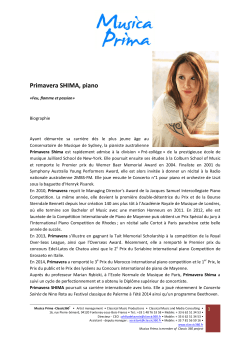 Primavera SHIMA piano BIO and Repertoire fran&ccedil;ais english 2014