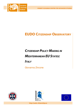 Citizenship Policy Making in Mediterranean EU