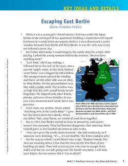Escaping East Berlin - RELIGION