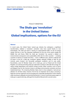 Shale gas `revolution` in the United States: Global implications