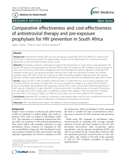Comparative effectiveness and cost-effectiveness of antiretroviral