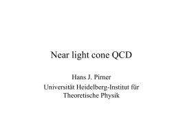 Near light cone QCD