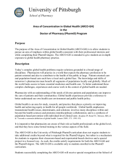ARCO-Global Health - pages.pharmacy.pitt.edu