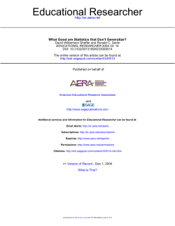 Educational Researcher - Epistemic Games Group