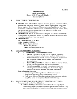 HIST 2311 - Angelina College