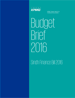 Sindh Finance Bill 2016
