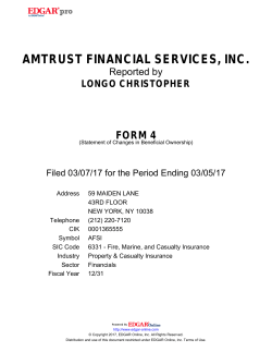 Statement of Changes in Beneficial Ownership