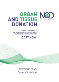ORGAN AND TISSUE DONATION - NOD-LB