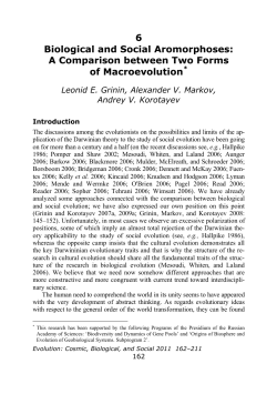 A Comparison between Two Forms of Macroevolution