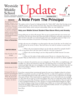 December 2016 - Westside Middle School