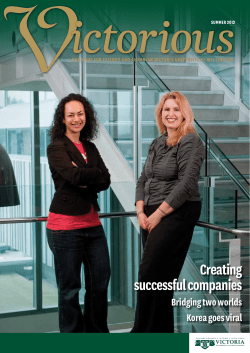 Creating successful companies - Victoria University of Wellington