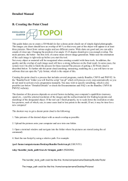 Detailed Manual B. Creating the Point Cloud