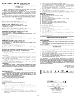 EOSIN Y SOLUTIONS INTENDED USE - Sigma