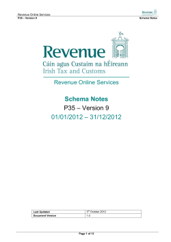 P35 Version 9 Schema Notes - ROS