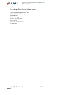 Annie G. Lyle papers