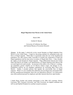 Illegal Migration from Mexico to the United States