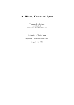 08. Worms, Viruses and Spam