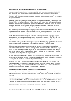 Just 15 minutes of German daily with your child (or partner) at home