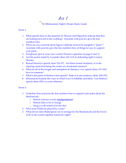 Midsummer Night`s Dream Study Guide Scene 1