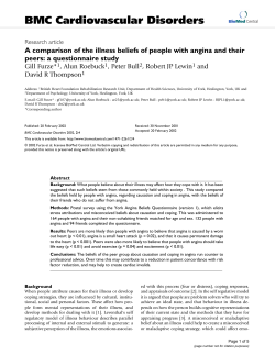 A comparison of the illness beliefs of people with angina and their