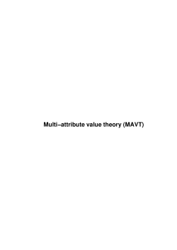 Multi-attribute value theory (MAVT) - IVM VU