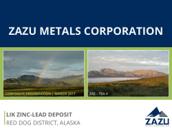Presentation - Zazu Metals Corporation